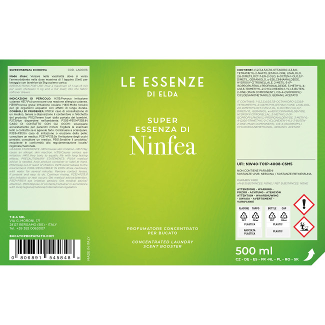 Esencia de Ninfea - Perfumista para lavandería - Le Essenze di Elda